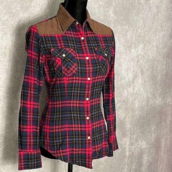 Rock & Roll Cowgirl Tops - Rock & Roll Cowgirl Plaid SHIRT~Size S~LN!
